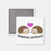 Hedgehugs- en Kisses-egel-liefde Magneet (Voorkant / Achterkant)