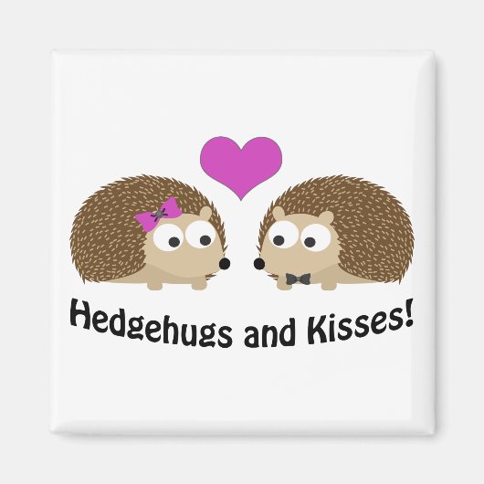 Hedgehugs- en Kisses-egel-liefde Magneet (Voorkant)