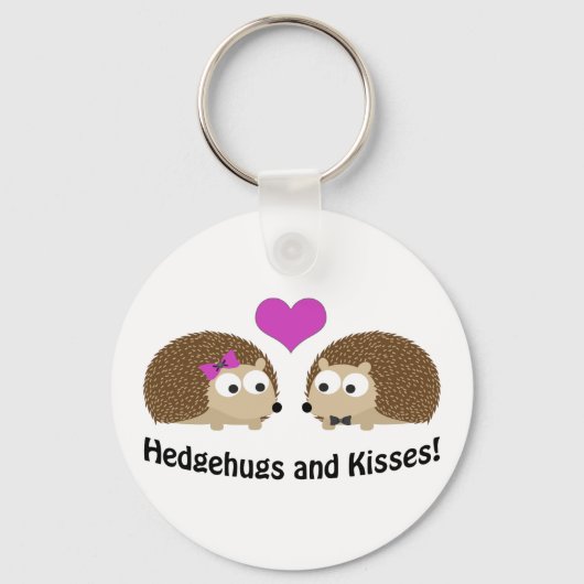 Hedgehugs- en Kisses-egel-liefde Sleutelhanger (Voorkant)
