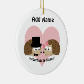 Hedgehugs en Kisses Hégel Couple Keramisch Ornament (Rechts)