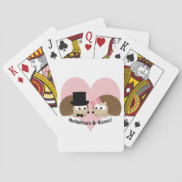 Hedgehugs en Kisses Hégel Couple Pokerkaarten