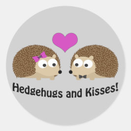 Hedgehugs en Kisses Hégel Love Ronde Sticker