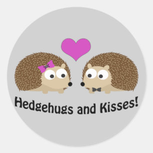 Hedgehugs en Kisses Hégel Love Ronde Sticker
