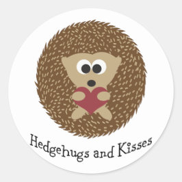 Hedgehugs en Kisses Hégel Ronde Sticker