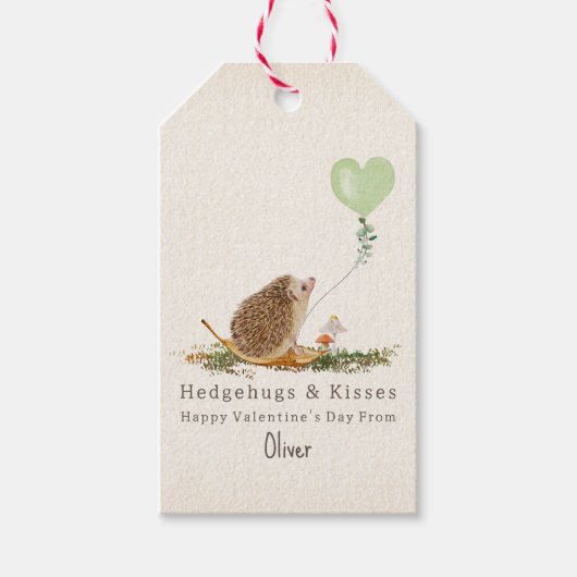 Hedgehugs & Kisses Hedgehog Classroom Valentijn Cadeaulabel (Voorkant)