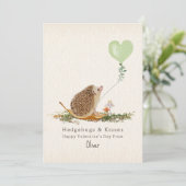 Hedgehugs & Kisses Hedgehog Mushroom Valentijn (Staand voorkant)