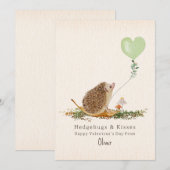 Hedgehugs & Kisses Hedgehog Mushroom Valentijn (Voorkant / Achterkant)