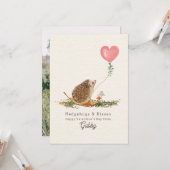 Hedgehugs Kisses Roze Foto Hedgehog Valentijn Kaart (Voorkant / Achterkant in situ)