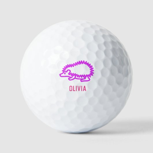 Hedgel Cute Schattig Paars Golf Ball Golfballen (Voorkant)