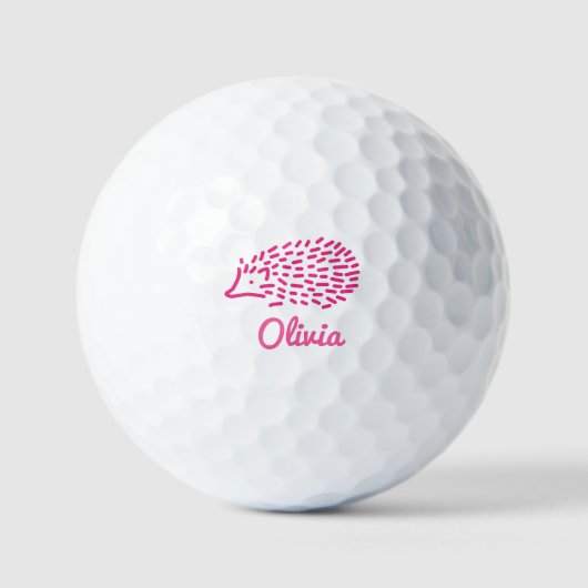 Hedgel Cute Schattig  Roze Golfbal Golfballen (Voorkant)