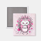 Hedgel Girly Cute Pink Magneet (Voorkant / Achterkant)