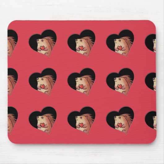 Hedgel Hearts Mousepad Muismat (Voorkant)