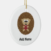 Hedgel Hugging Heart Keramisch Ornament (Rechts)