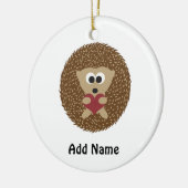 Hedgel Hugging Heart Keramisch Ornament (Links)