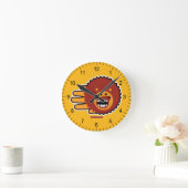 Hedgel Red Afro Funny Face Ronde Klok (Huis)