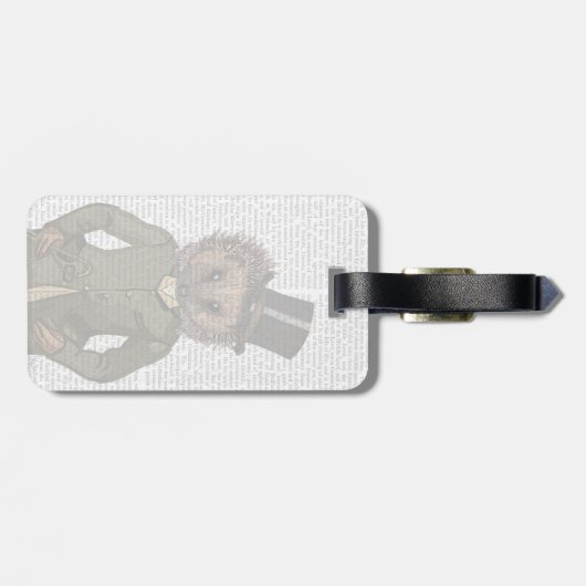 Hedgel Rider Portrait Bagagelabel (Achterkant horizontaal)