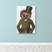 Hedgel Rider Portrait Canvas Afdruk (Insitu (Houten vloer))