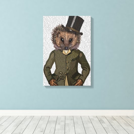 Hedgel Rider Portrait Canvas Afdruk (Insitu (Houten vloer))