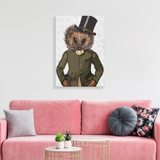 Hedgel Rider Portrait Canvas Afdruk (Insitu (Woonkamer))