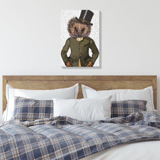 Hedgel Rider Portrait Canvas Afdruk (Insitu (Slaapkamer))
