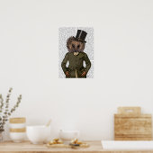 Hedgel Rider Portrait Poster (Keuken)