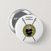Hedgel Viking op Shield Ronde Button 5,7 Cm (Voorkant /achterkant)
