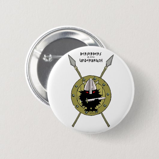 Hedgel Viking op Shield Ronde Button 5,7 Cm (Voorkant /achterkant)