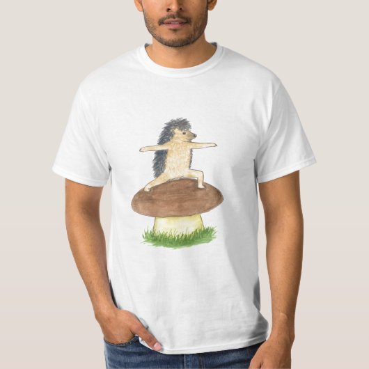 Hedgel Yoga Warrior 2 pose T-shirt (Voorkant)