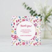 Hedgerow Flowers Waterverf Weddenschap Hartelijk d Bedankkaart (Staand voorkant)