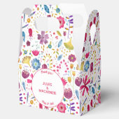 Hedgerow Flowers Waterverf Wedding Bedankdoosjes (Geopend)