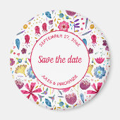 Hedgerow Waterverf Flowers sparen de Magnet van de (Voorkant)