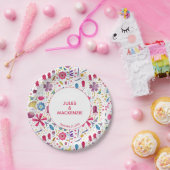 Hedgerow Wild Flowers Waterverf Wedding Papieren Bordje (Feest)