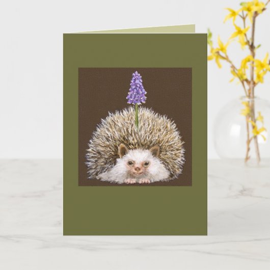 hedghog met druivesuiker kaart (Gele Bloem)