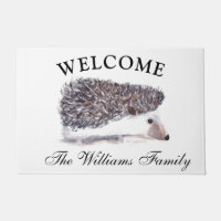 Hedgie Waterverf Hedgehog Dieren Pet Cute