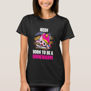 Hedi geboren als boekworm gepersonaliseerd t-shirt
