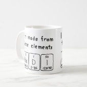 Hedi periodieke lijstnaam mok (Voorkant links)