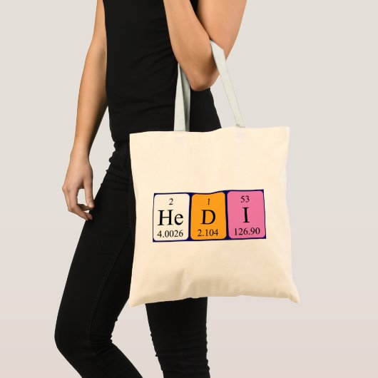 Hedi Periodieke Naam canvas tas (Voorkant (product))