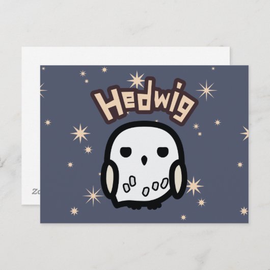 Hedwig Cartoon Character Art Briefkaart (Voorkant / Achterkant)