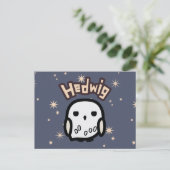 Hedwig Cartoon Character Art Briefkaart (Staand voorkant)