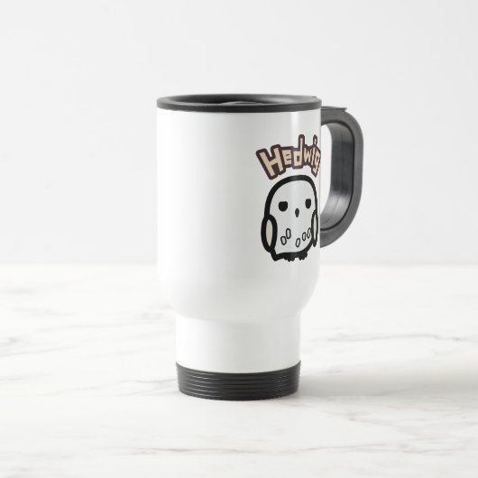Hedwig Cartoon Character Art Reisbeker (Voorkant rechts)