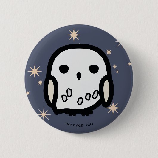 Hedwig Cartoon Character Art Ronde Button 5,7 Cm (Voorkant)