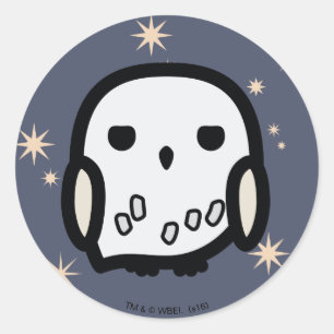 Hedwig Cartoon Karakter Kunst Ronde Sticker