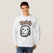 Hedwig Cartoon Karakter Kunst T-shirt (Voorkant volledig)