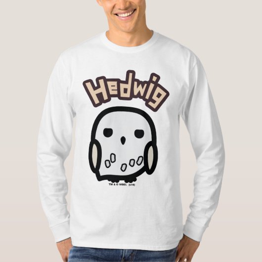 Hedwig Cartoon Karakter Kunst T-shirt (Voorkant)