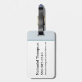 Hedwig "magische" typografie grafisch bagagelabel (Achterkant verticaal)