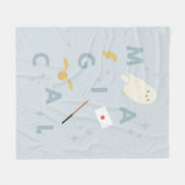 Hedwig "magische" typografie grafisch fleece deken (Voorkant (Horizontaal))