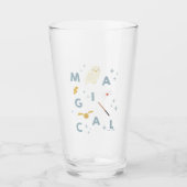 Hedwig "magische" typografie grafisch glas (Voorkant)