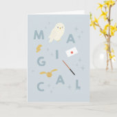 Hedwig "magische" typografie grafisch kaart (Gele Bloem)