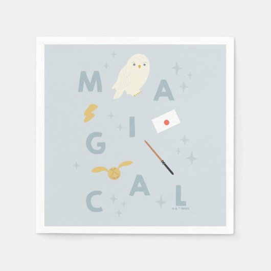 Hedwig "magische" typografie grafisch servet (Voorkant)