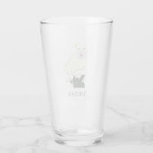 Hedwig Met Brief Fantasievolle Tekening Glas (Achterkant)